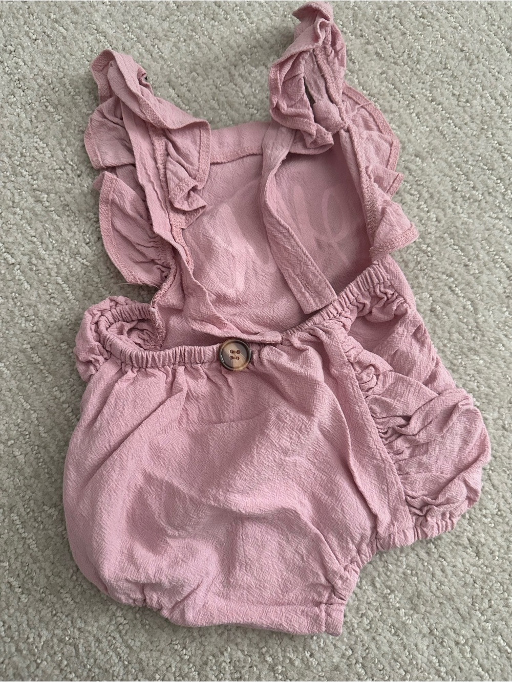 Pink "One" Ruffle Baby One-Piece - Picture 2 of 2